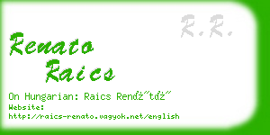 renato raics business card